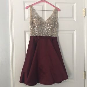 PromGirl Burgundy Dress